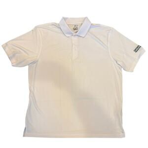 Mens Ahead Polo Shirt White Century Link Logo Embroidered Size XL